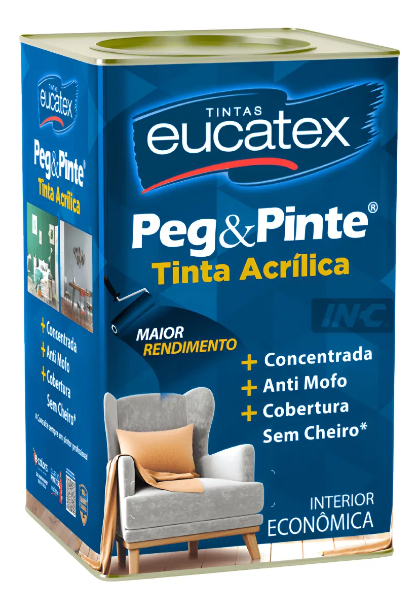 Tinta Eucatex Peg E Pinte 18 Cores