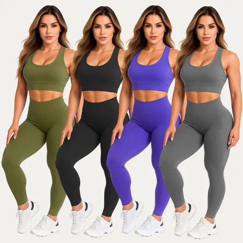4 Conjuntos Calça Legging Fitness