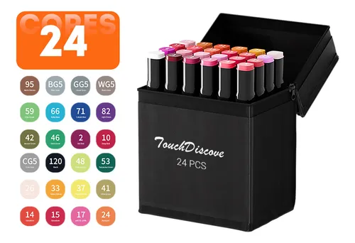 Canetinha Ponta Dupla 24 Cores Kit