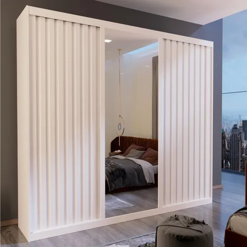 Guarda Roupa Casal Petra 3 Portas 4 Gavetas