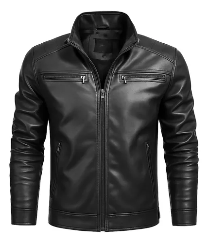 Jaqueta De Couro Masculina Slim