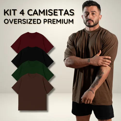 Kit 4 Camiseta Oversized Streetwear