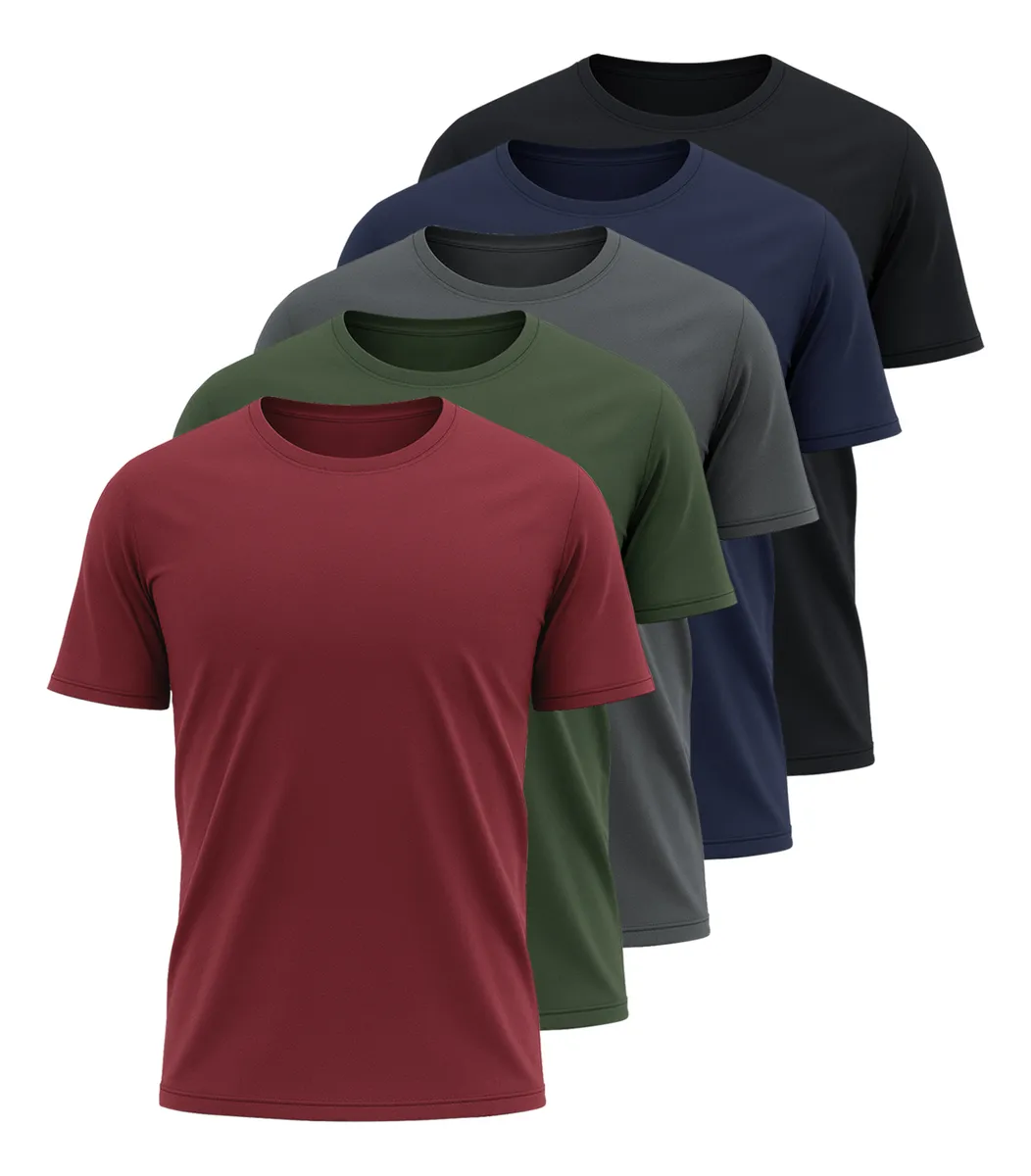 Kit 5 Camisetas Básicas Masculina