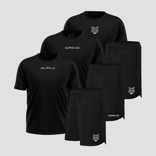 Kit 6 Peças Dry 3 Camisetas E 3 Bermudas