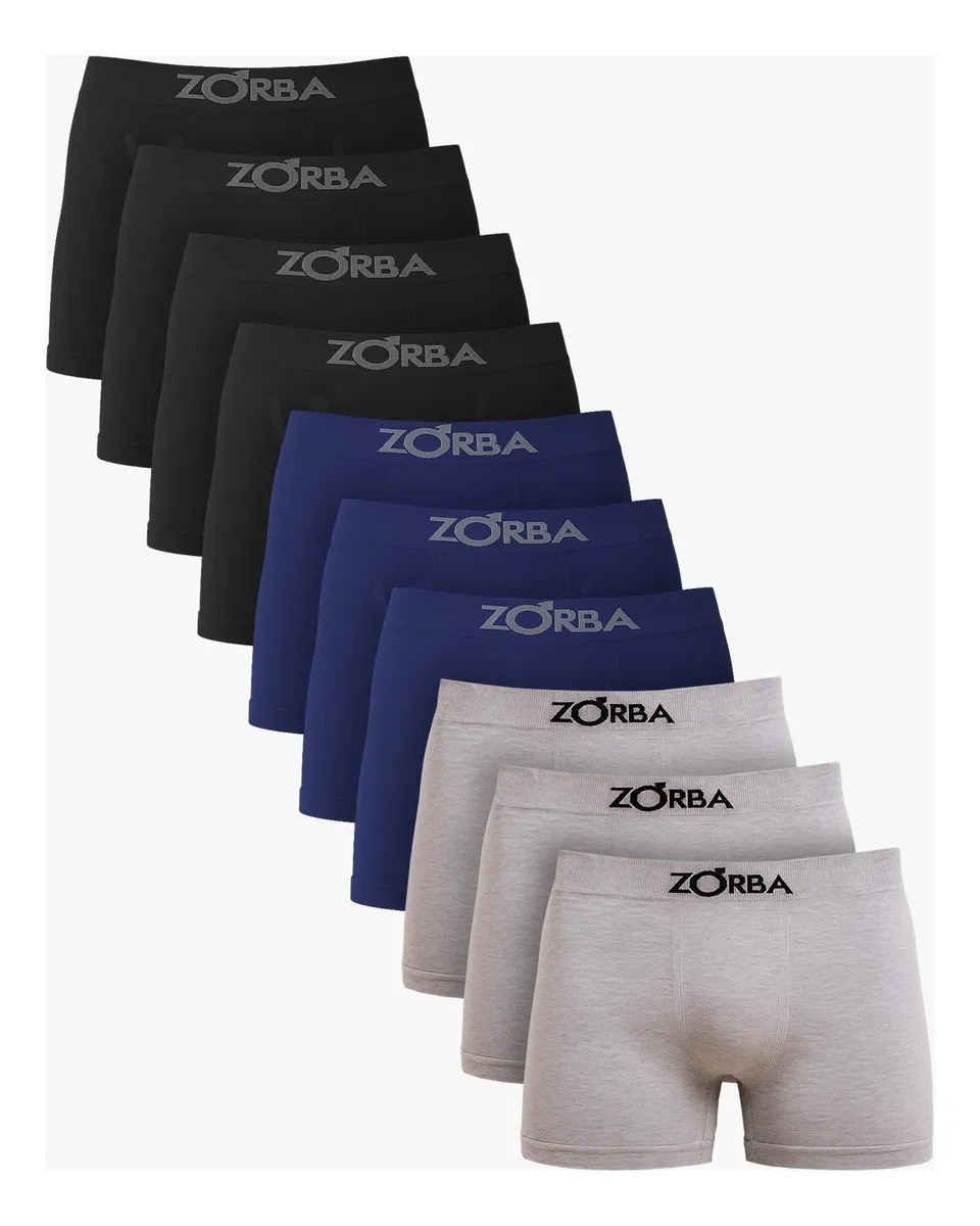Kit Com 10 Cueca Boxer zorba