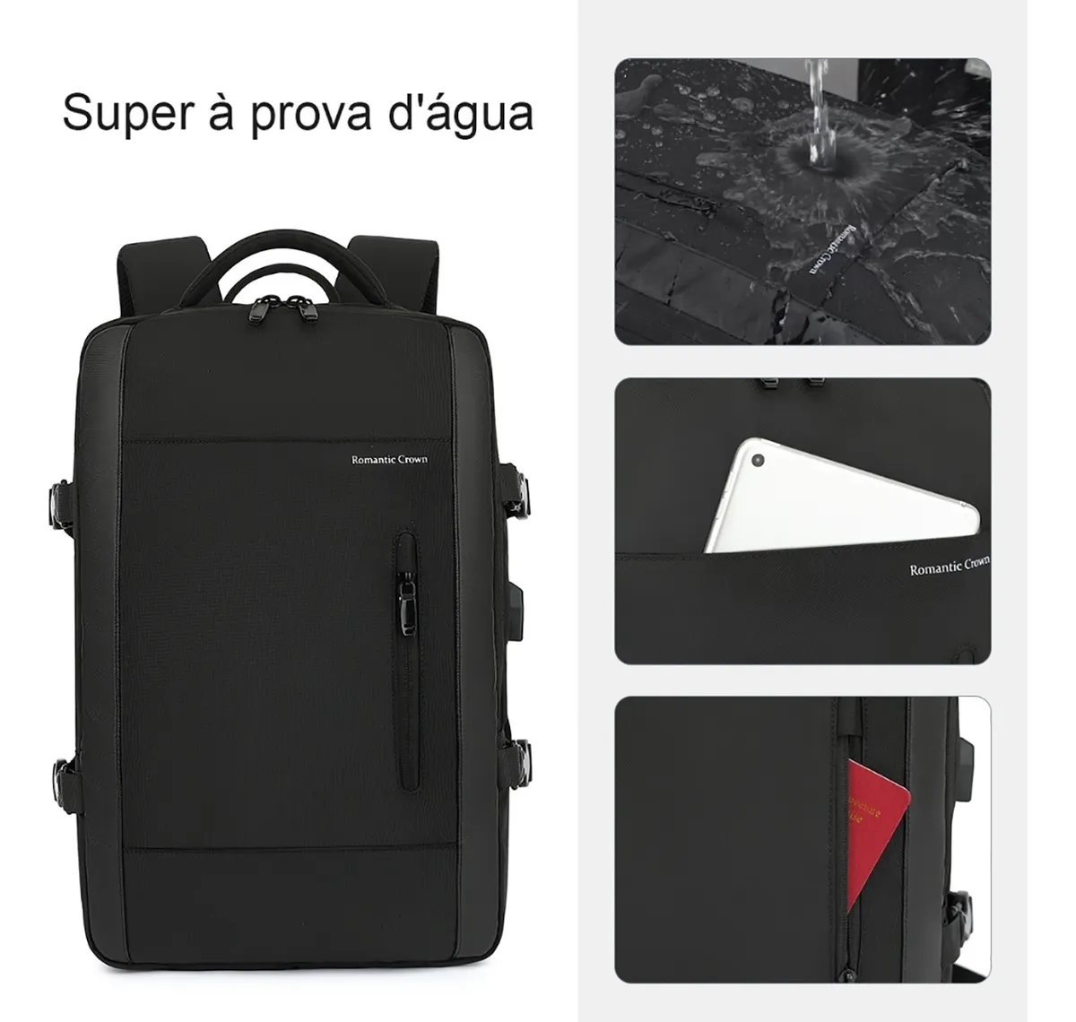 Mochila Viagem Feminina Masculina Para Notebook Executiva