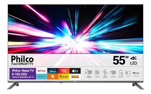 Smart Tv 55 Philco 4k Uhd Led Roku