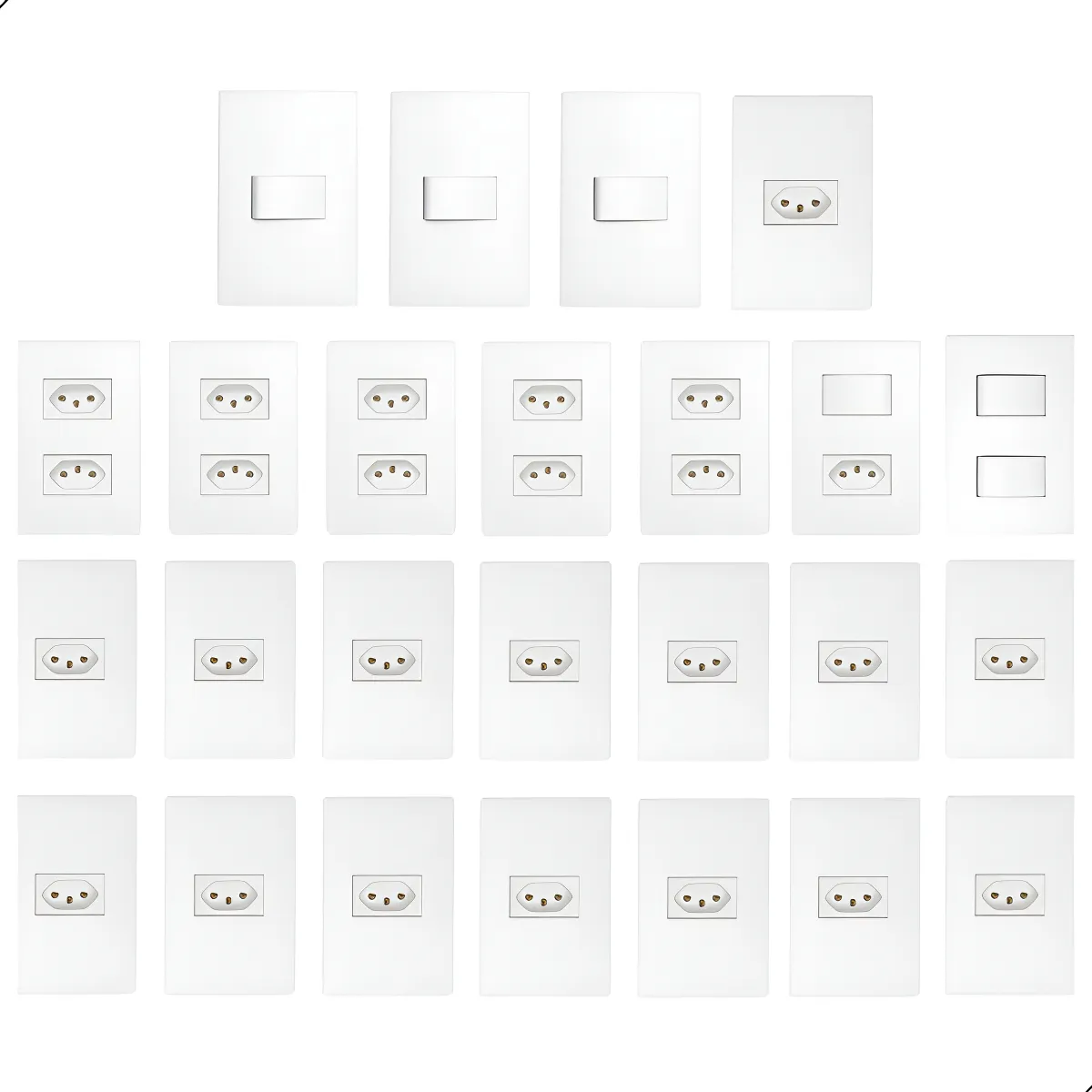 Tomadas E Interruptores 25 Kit Completa