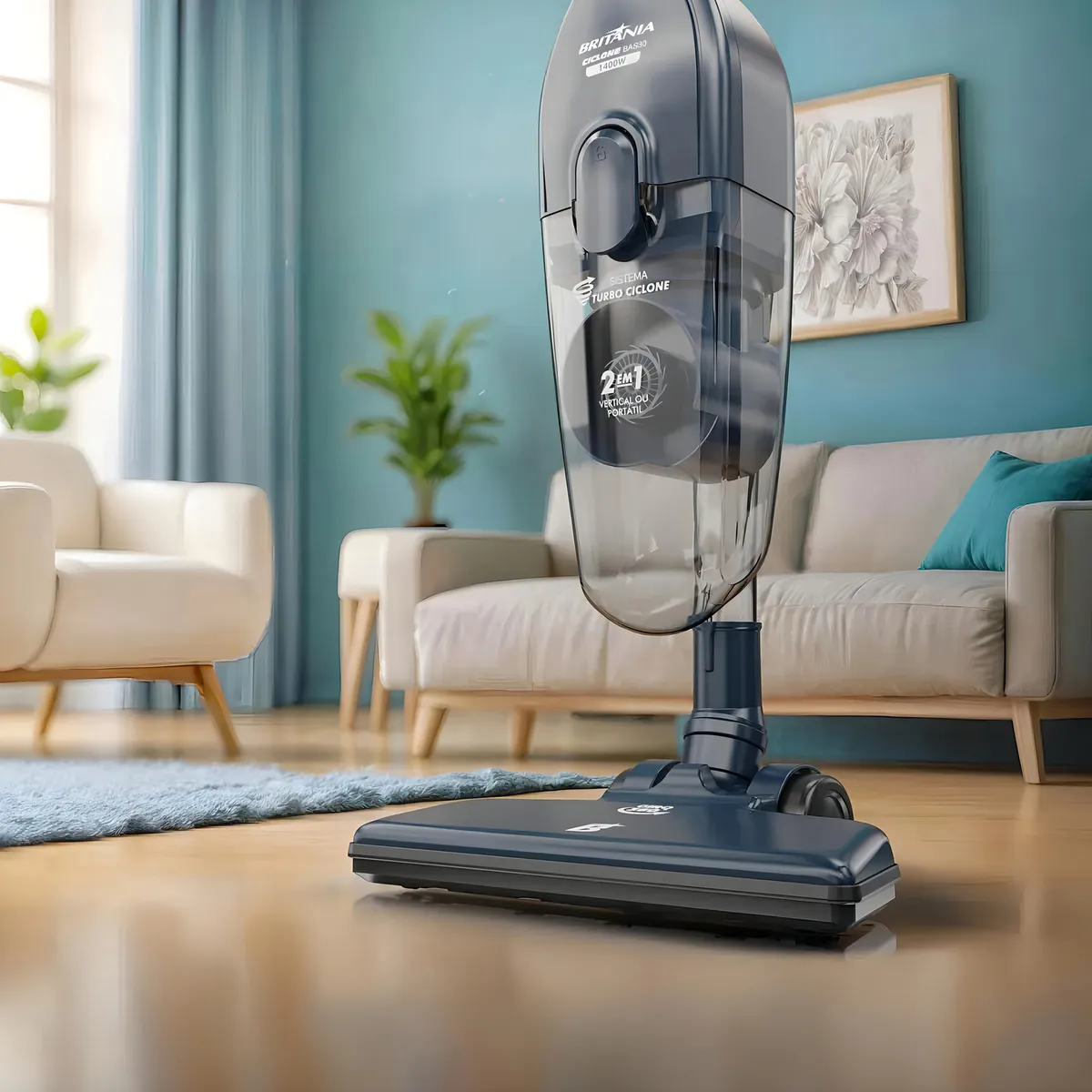 Aspirador De Pó Vertical Britânia 2 Em 1