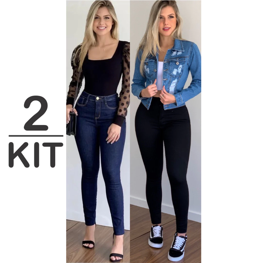 Kit 2 Calça Jeans Feminina