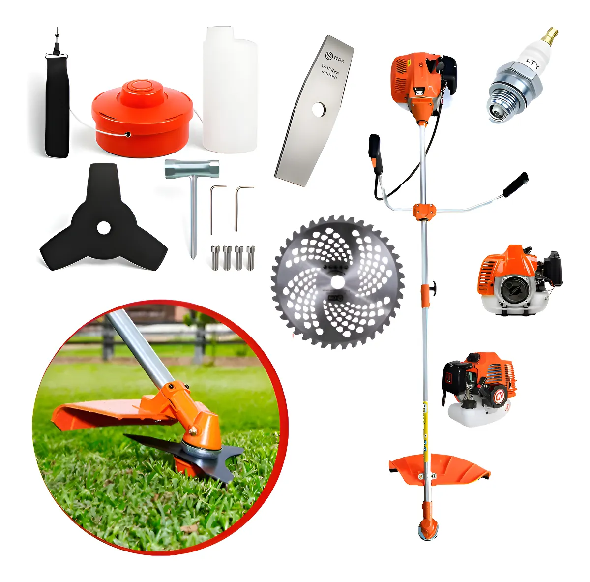 Roçadeira Nakasaki 75cc 3.6hp Gasolina 6 Em 1