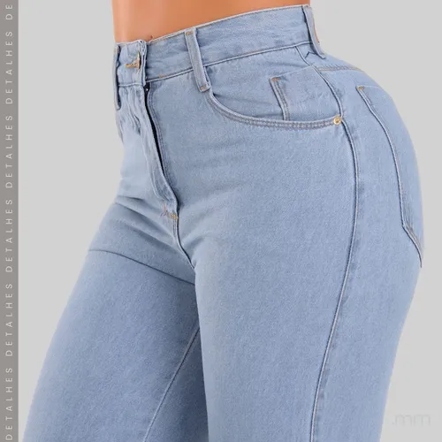 Calça Jeans Wide Leg Pantalona