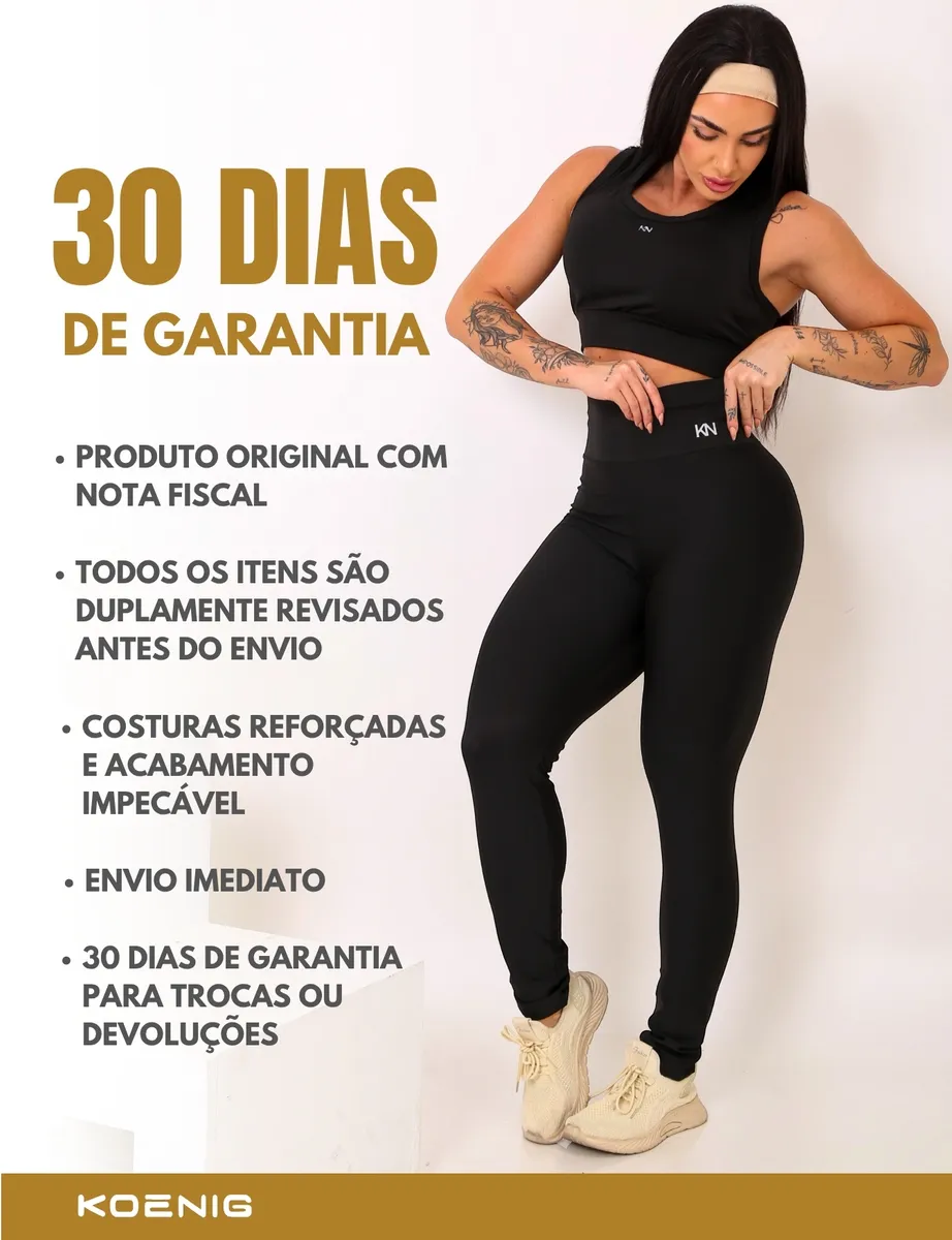 Calça Legging Fitness Zero Transparência