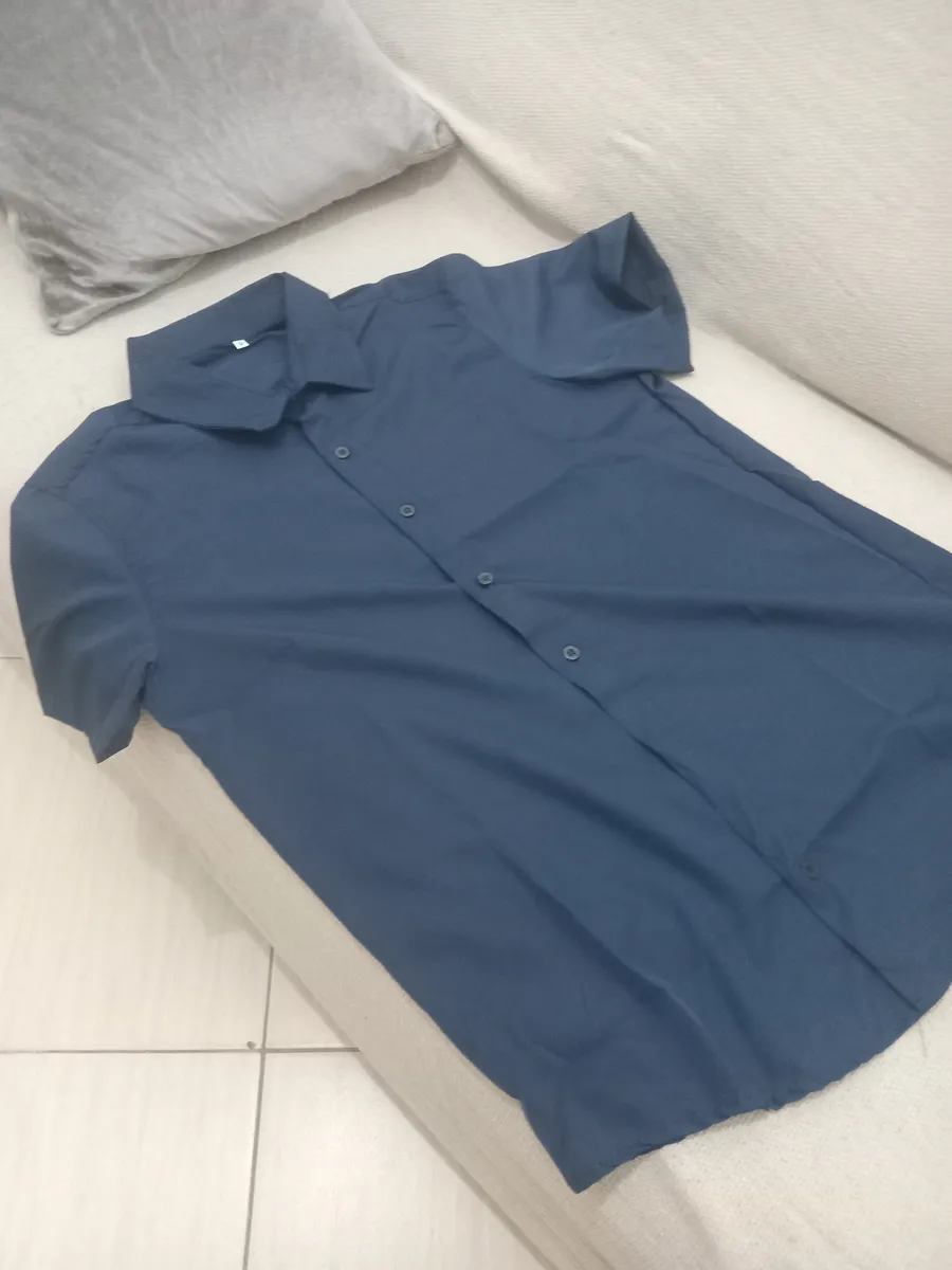 Camisa Social Masculina Manga Curta