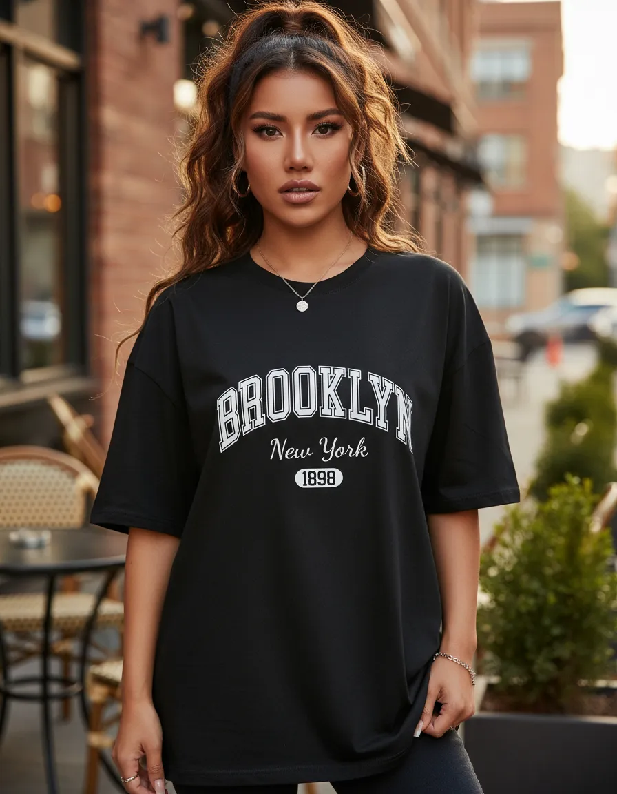 Camiseta Oversized Feminina Brooklyn