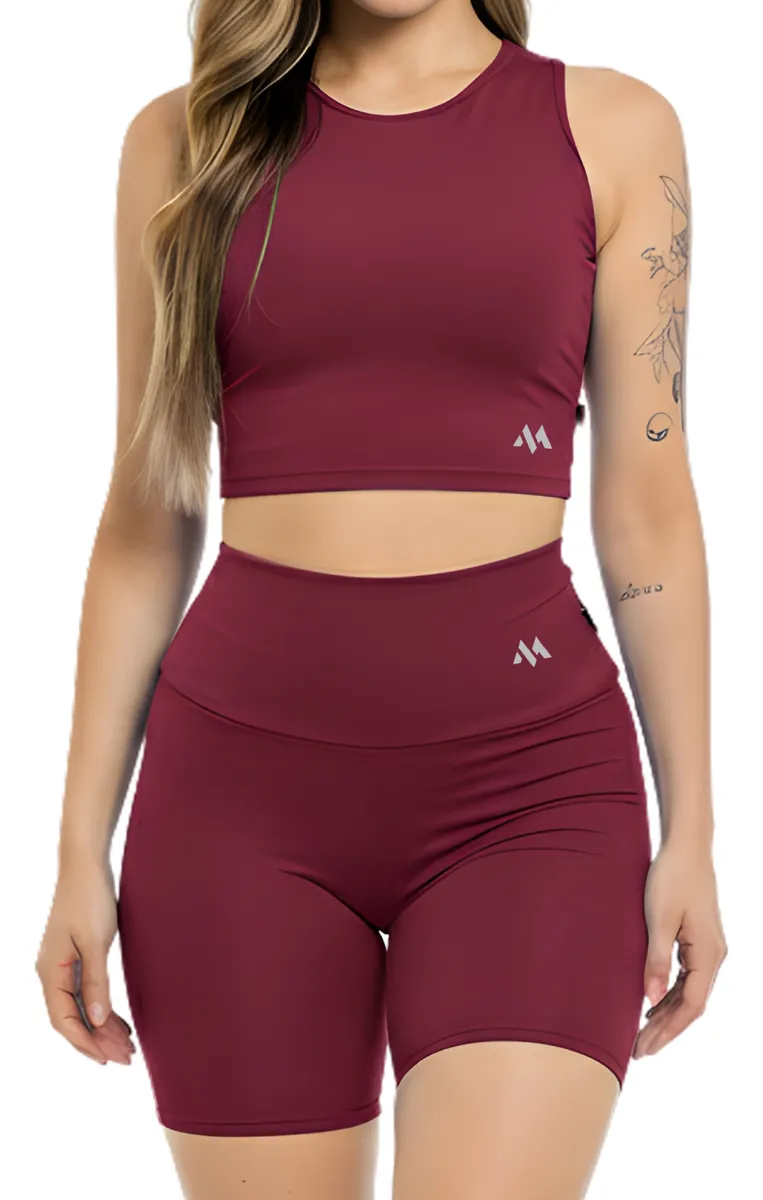 Conjunto Bermuda Feminino Academia Blackout