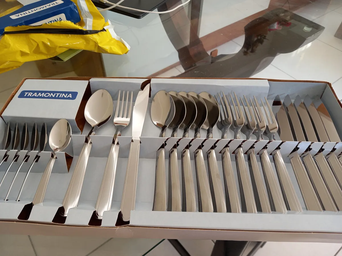 Faqueiro Tramontina Búzios cem Aço Inox