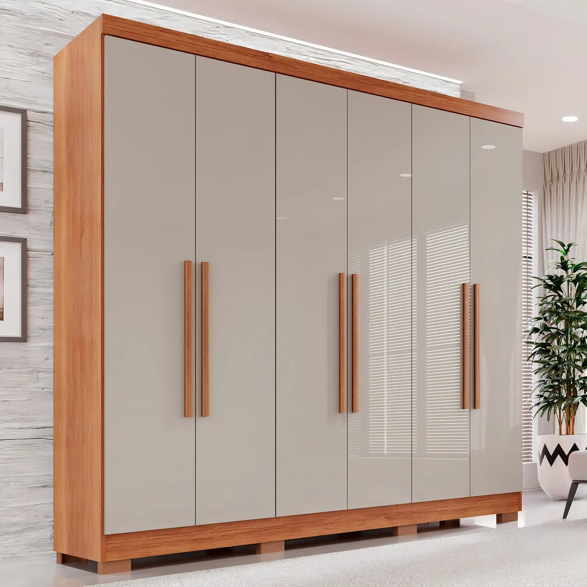 Guarda-roupa Casal 6 Portas 2 Gavetas França