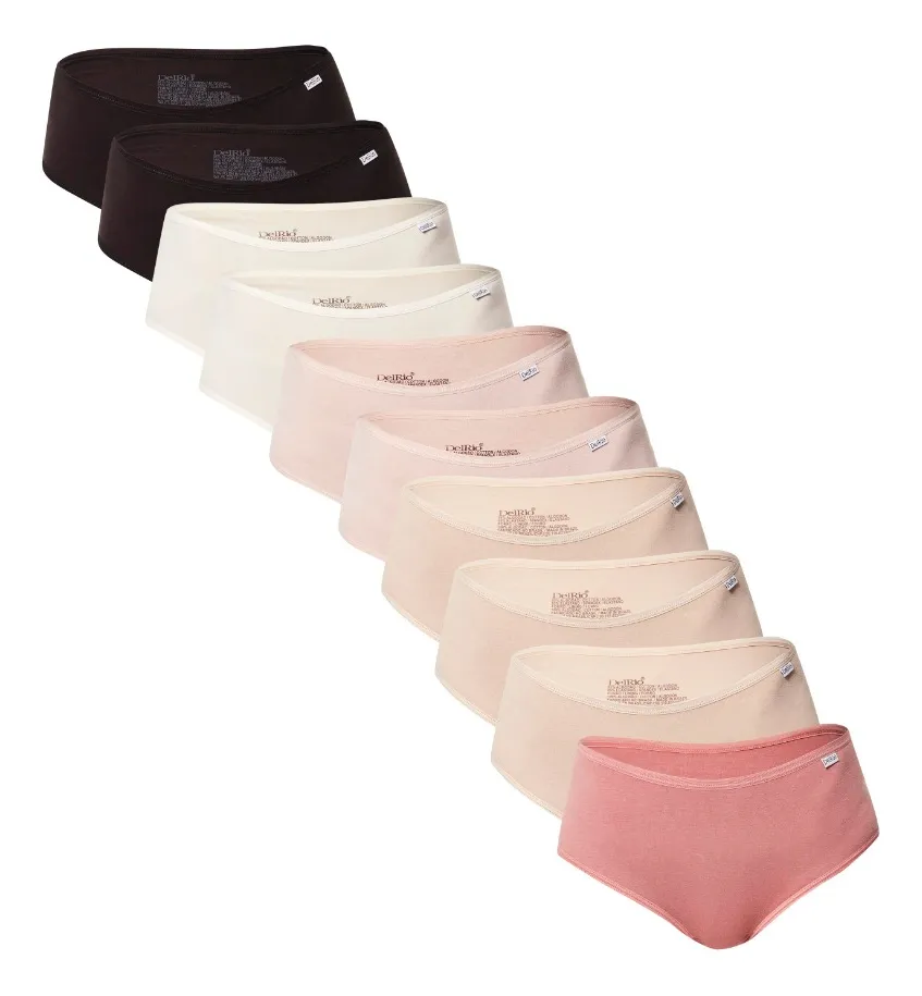 Kit 10 Calcinhas Tipo Calça Média