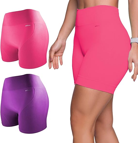 Kit 2 Shorts Academia Feminino Sem Costura