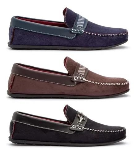 Kit 3 Mocassim Antiderrapante