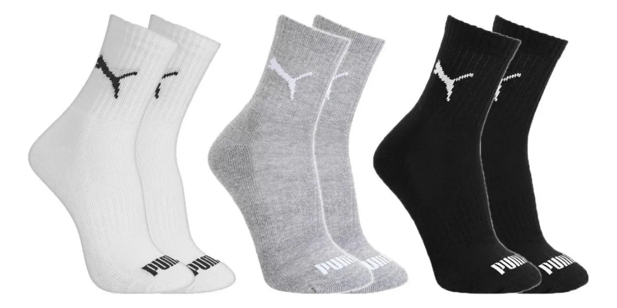 Kit 3 Pares Meias Puma Cano Médio