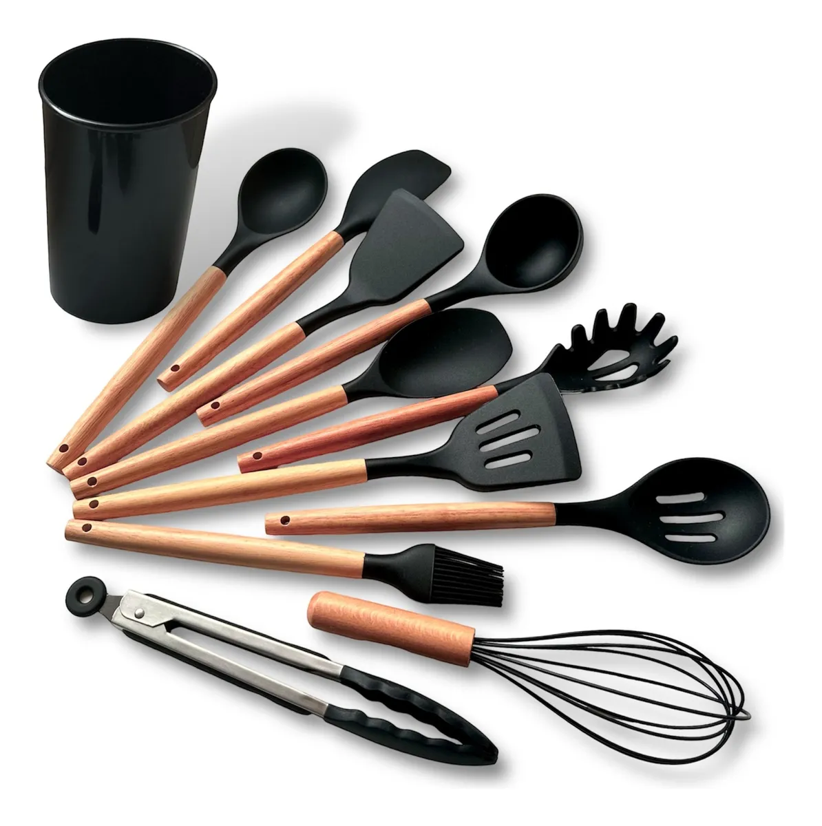 Kit C/12 Utensílios De Cozinha Silicone