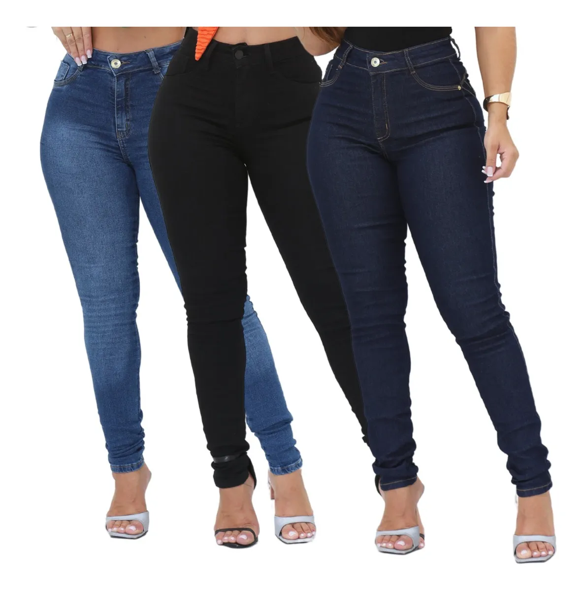 Kit De 3 Calca Feminina