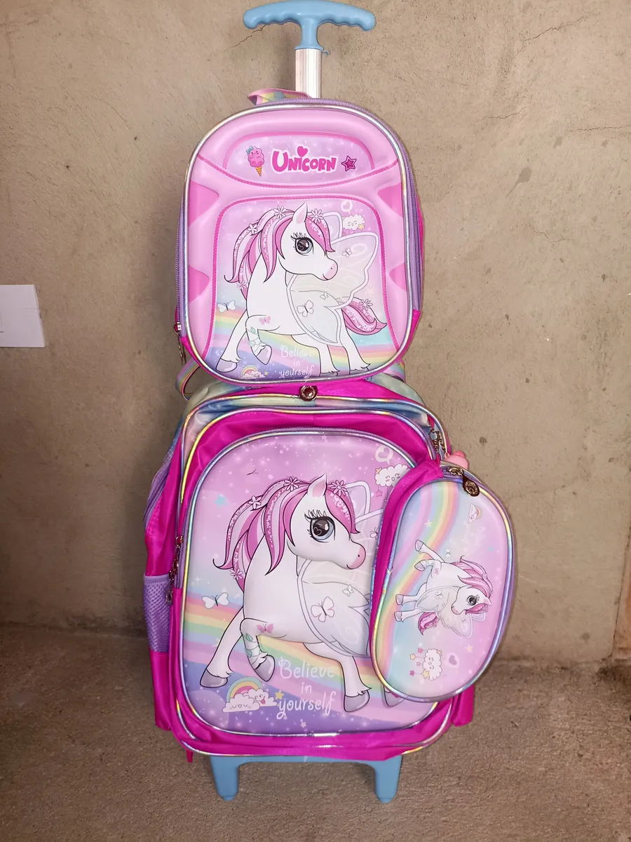 Kit Mochila Rodinha 3d Infantil