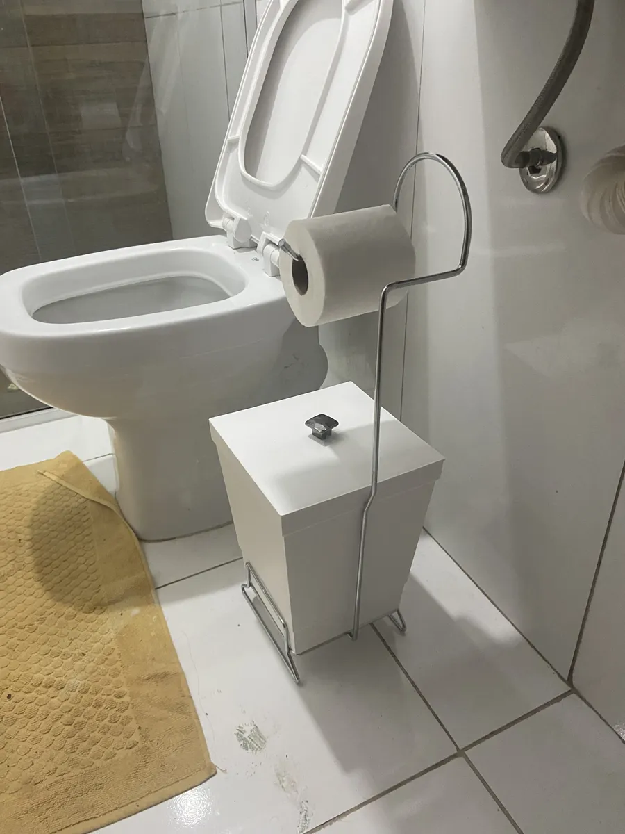 Lixeira Banheiro Com Suporte Papel Higiênico