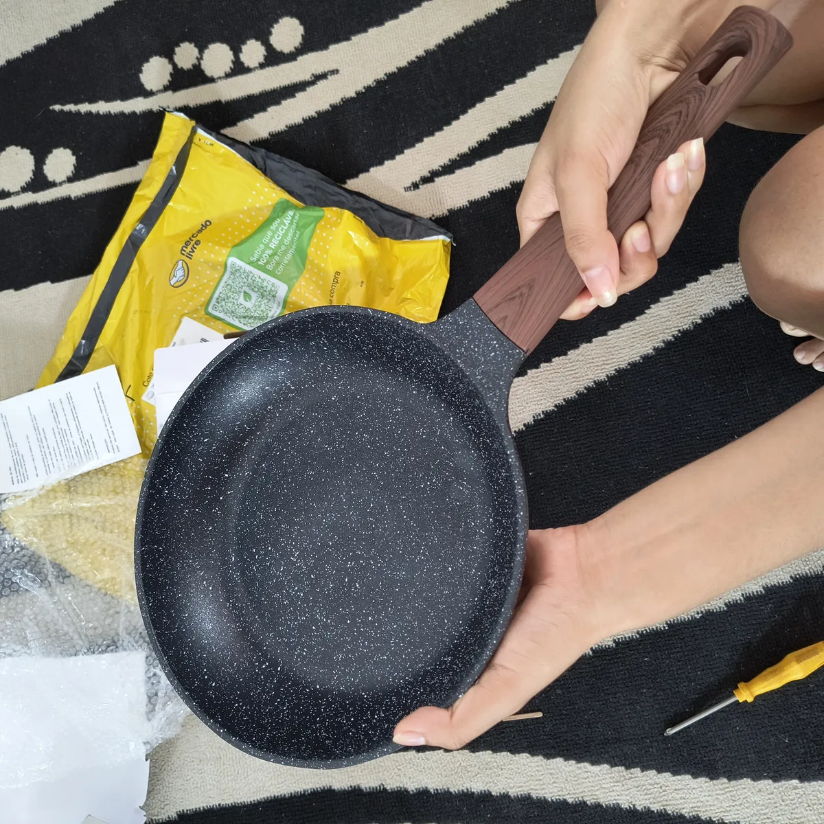 Panela Frigideira Cerâmica De Indução E Gás Compacta Profissional 24 Cm