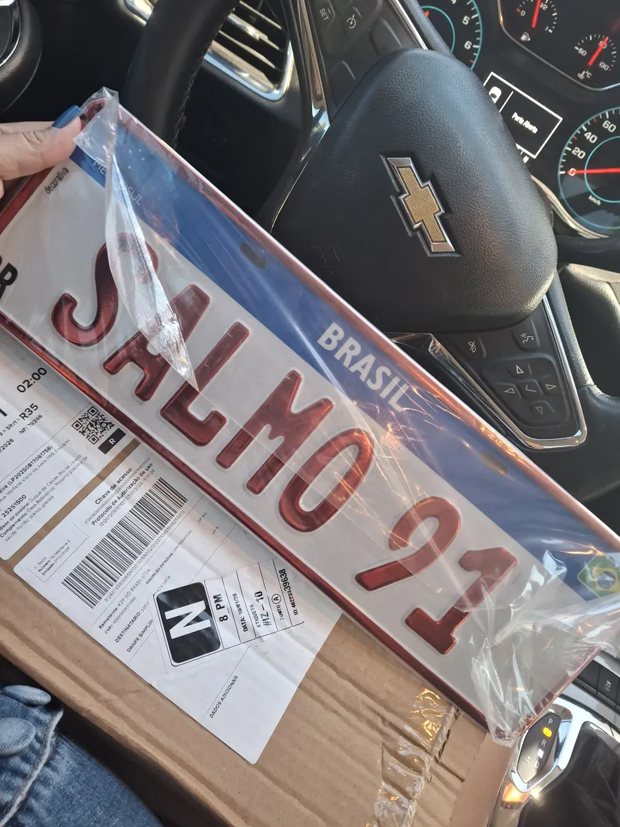 Placas Carro Personalizada Alumínio Alto Relevo