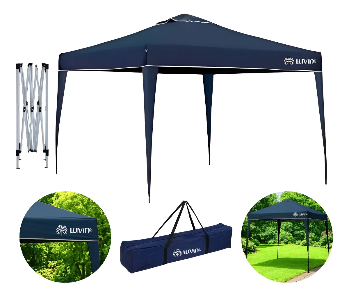 Tenda Gazebo Sanfonada Articulada Luvinco 3x3m