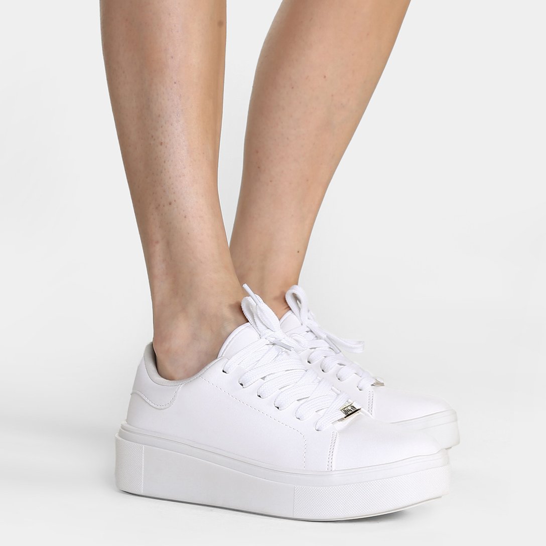 Tênis Vizzano Flatform Liso Feminino – Off White