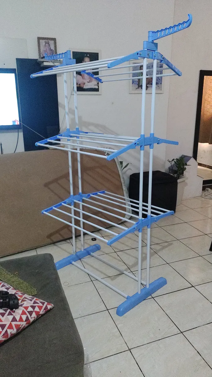 Varal De Chão Grande De Roupas 3 Andares