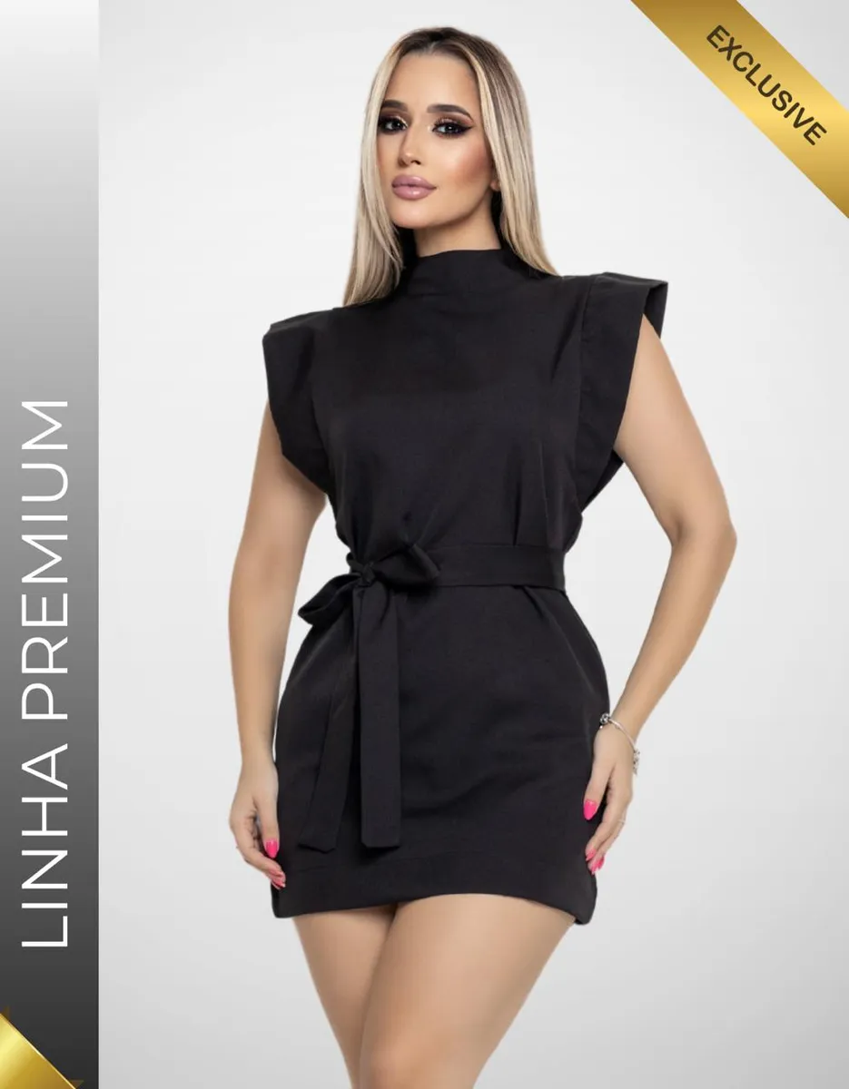 Vestido Feminino Curto Tubinho Alfaiataria
