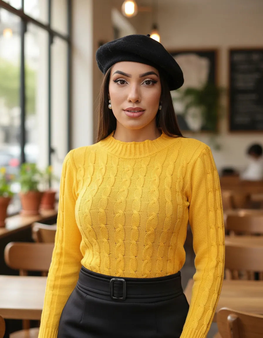 Blusa Feminina Tricot Inverno Manga Longa