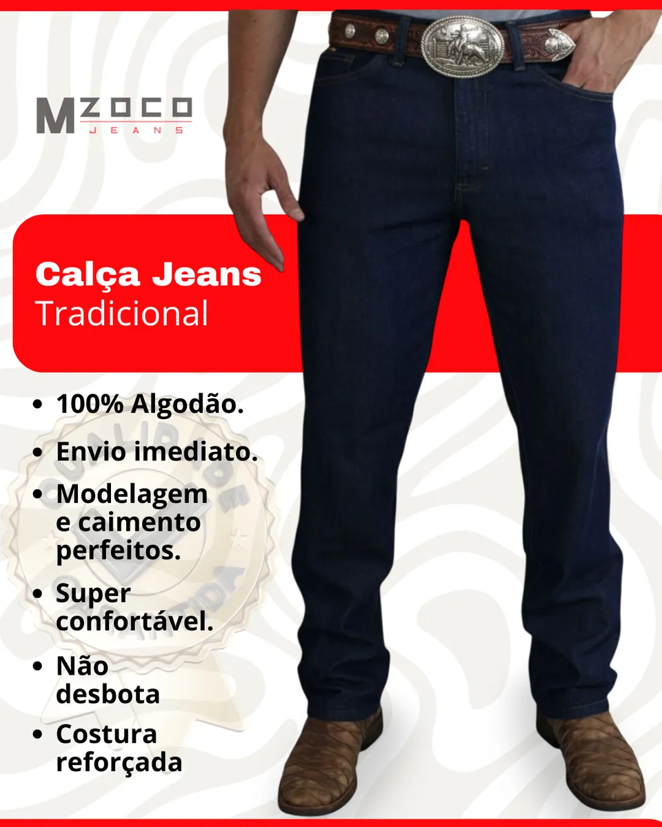 Calça De Serviço Jeans Masculina