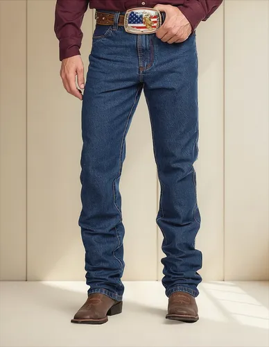 Calça Jeans Masculina Azul De Serviço