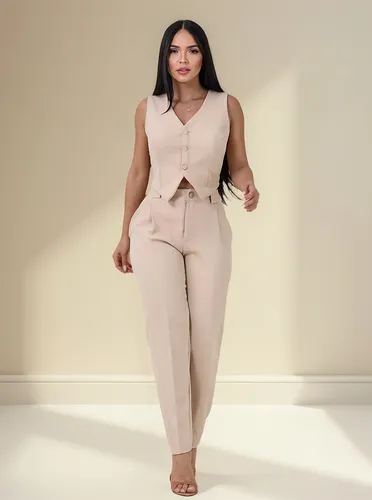 Calça Skinny Alfaiataria Colete Social