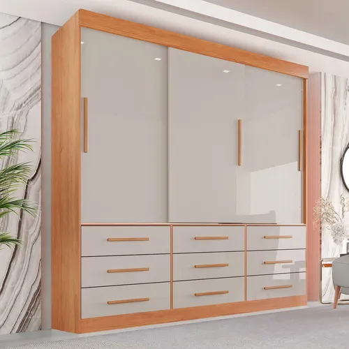 Guarda Roupa Casal 3 Portas 9 Gavetas