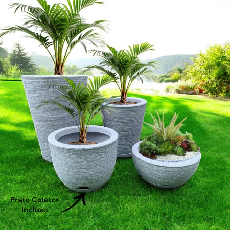 Kit 04 Vasos para Planta Flor