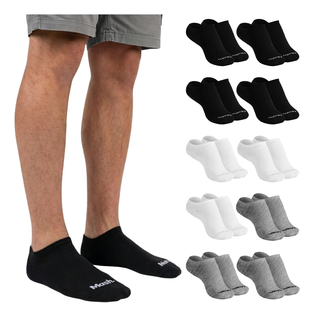 Kit 10 Pares Meias Mash Invisível