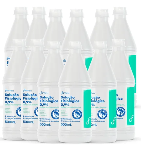 Kit 12 Soro Fisiológico Sorimax Farmax 500ml