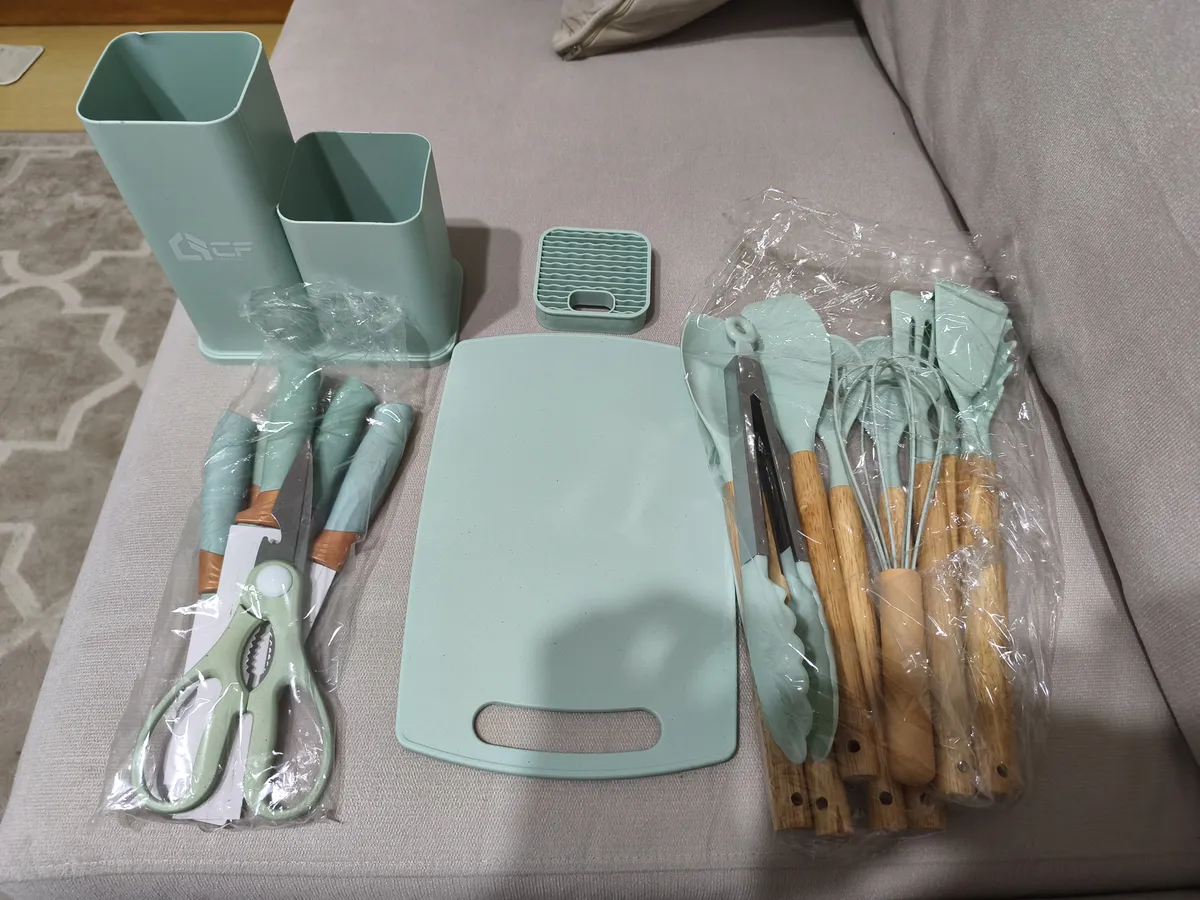 Kit 19 Utensílios De Silicone Cozinha