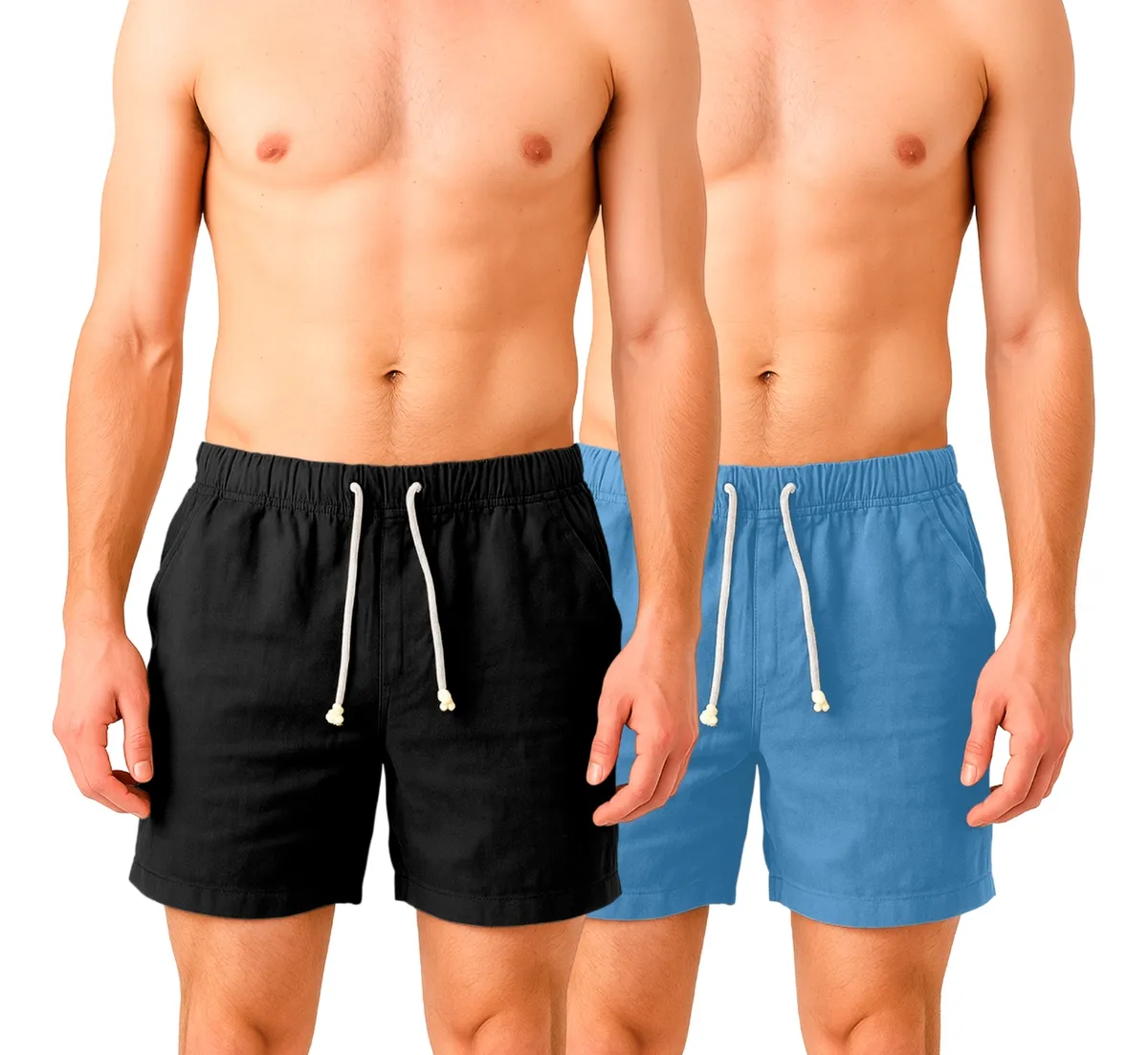 Kit 2 Shorts Linho Premium Bermuda