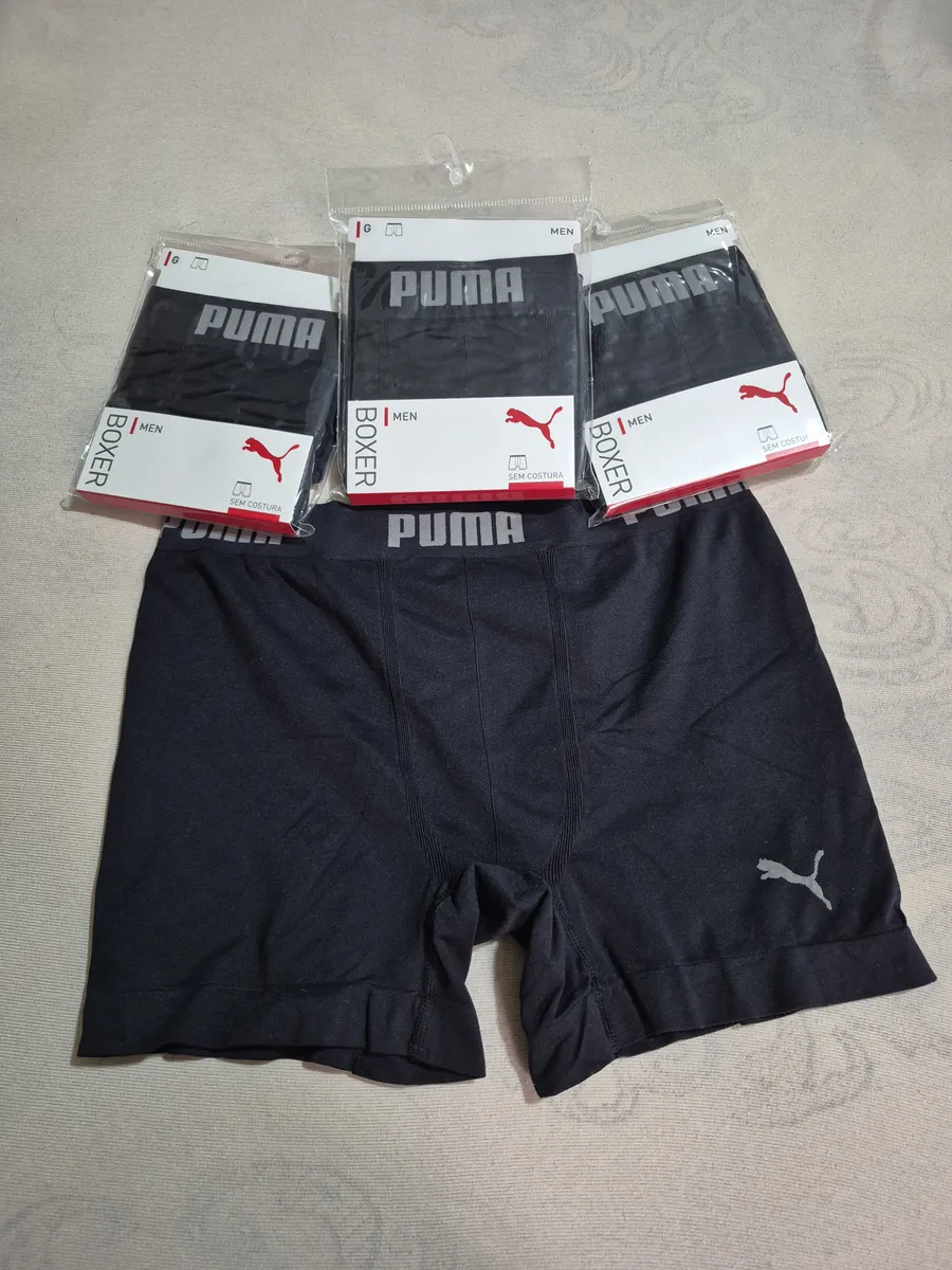 Kit 4 Cuecas Boxer Puma Poliamida Sem Costura
