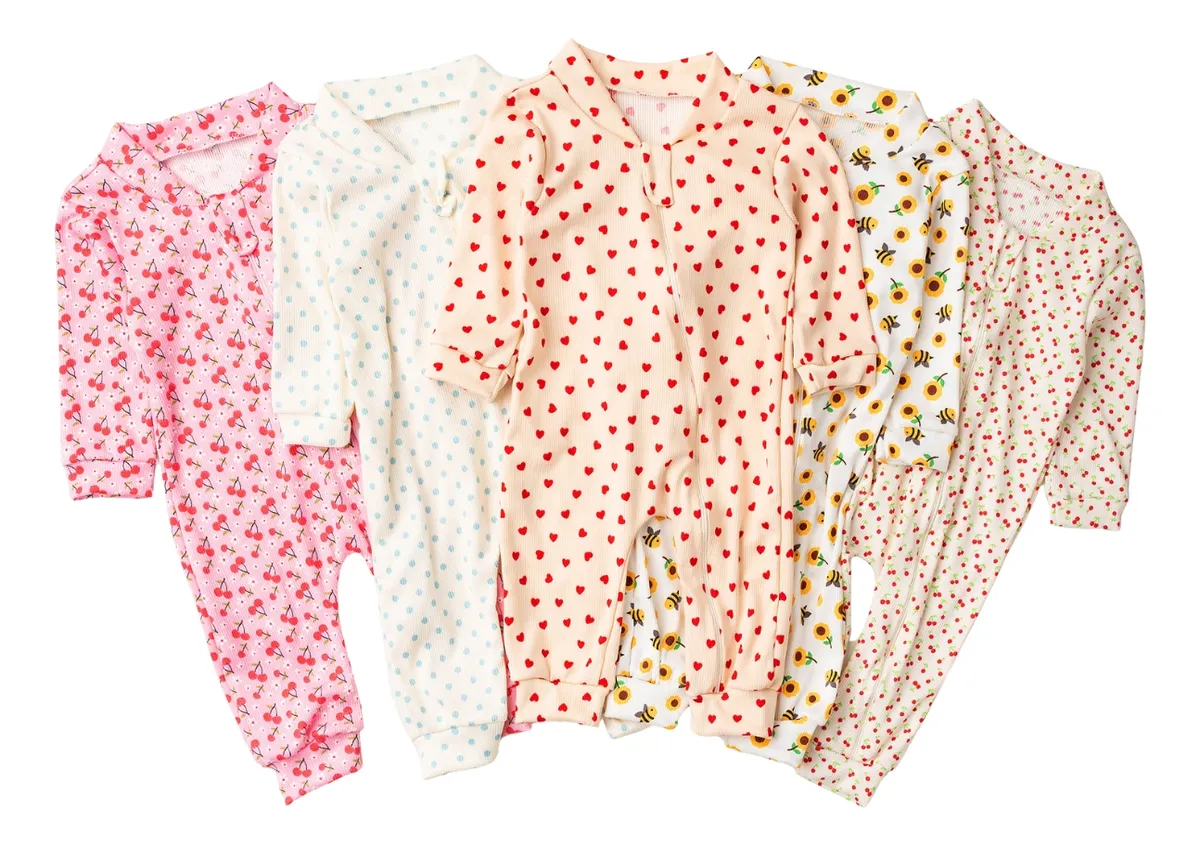 Kit 5 Macacão Canelado