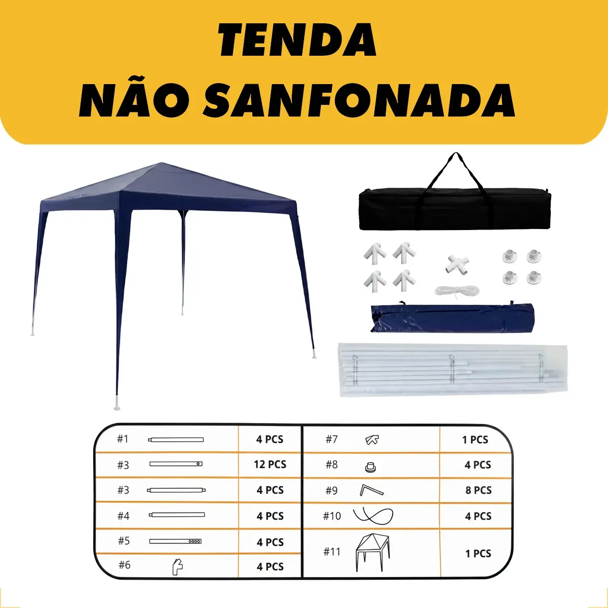 Barraca Tenda Belfix 301202 Gazebo Azul Polietileno