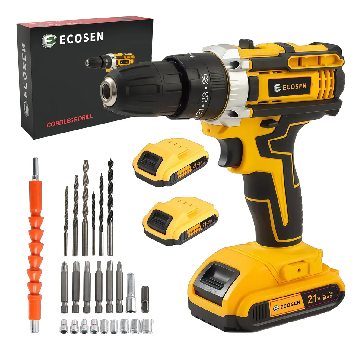 Furadeira Com Chave De Fenda Escovada 21v – 2 Baterias